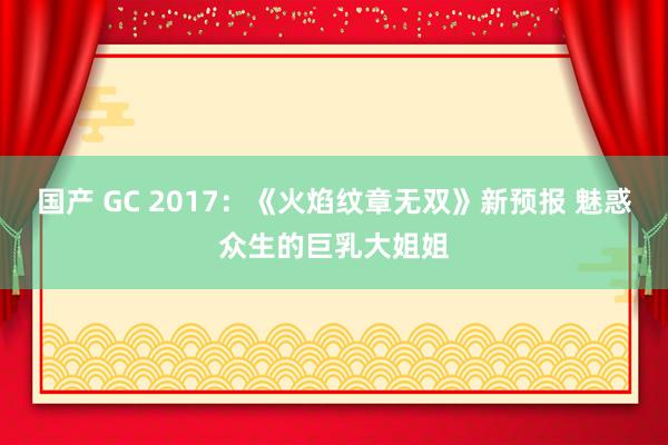 国产 GC 2017：《火焰纹章无双》新预报 魅惑众生的巨乳大姐姐