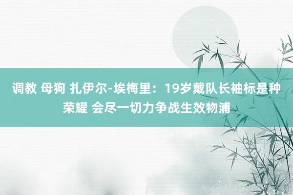 调教 母狗 扎伊尔-埃梅里：19岁戴队长袖标是种荣耀 会尽一切力争战生效物浦
